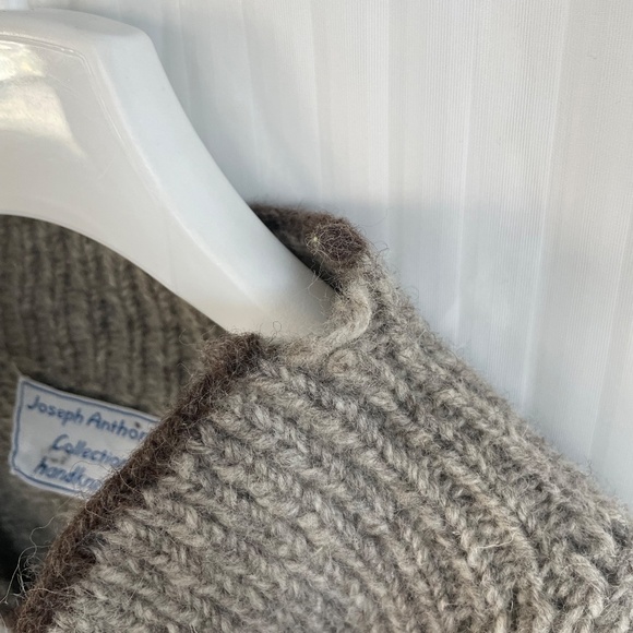 Joseph Anthony Chunky Hand Knitted Wool Cardigan, Men's Medium - Picture 5 of 10